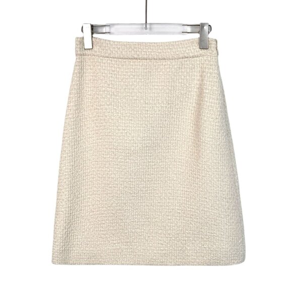 Gucci Womens Ivory A-Line Textured Skirt - Picture 1 of 7